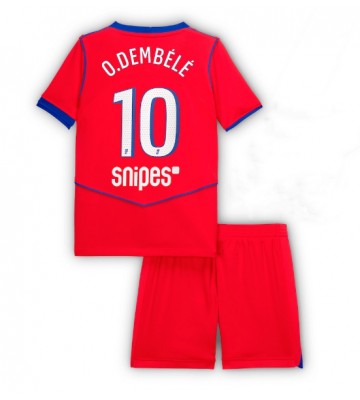 Paris Saint-Germain Ousmane Dembele #10 Tredjetrøje Børn 2025-26 Kortærmet (+ Korte bukser)